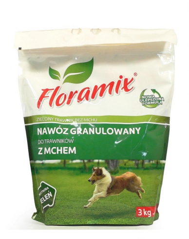 Floramix Granulované hnojivo pre trávniky s účinkom proti machu 3kg