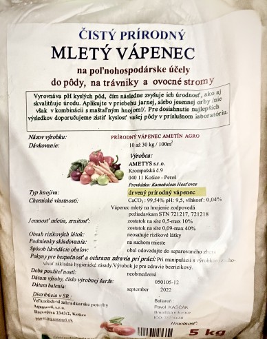 Prírodný vápenec ametín agro 5kg