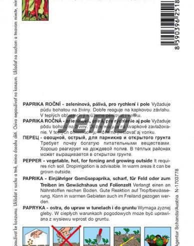 Semo Paprika ročná ´Ohnivec´