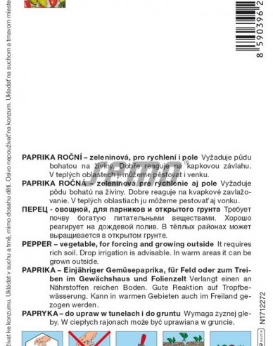 Semo Paprika ročná ´Slávus F1´