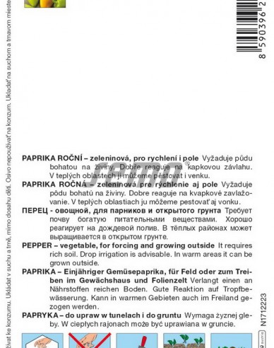Semo Paprika ročná ´Goldus F1´