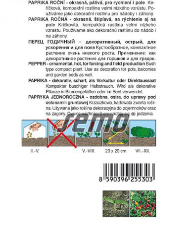 Semo Paprika ročná ´Pyramid´