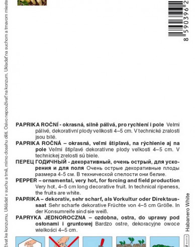 Semo Paprika ročná ´Habanero White´