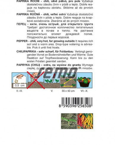 Semo Paprika ročná chilli ´Zmes Farieb´