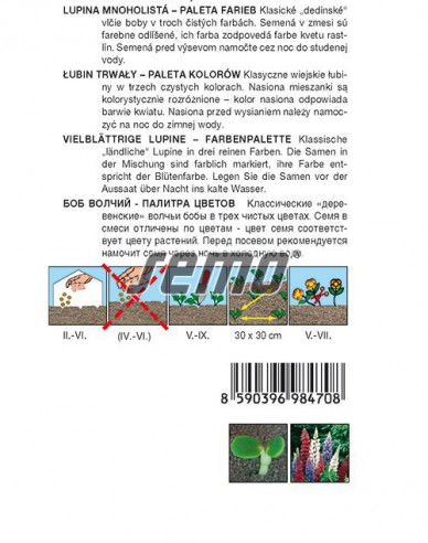 Semo Lupina mnoholistá ´Mix farieb´
