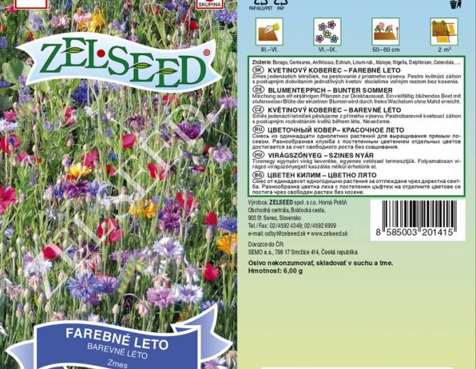 Zelseed Farebné leto - zmes 11 letničiek