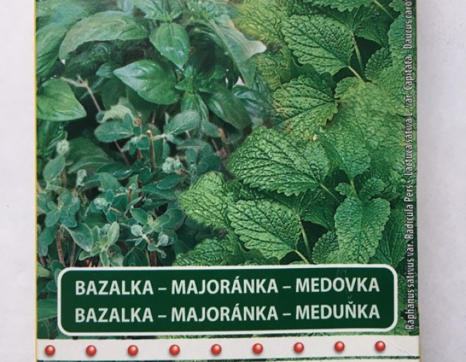 Sedos Majoránka + Bazalka +Medovka - výsevný pásik 3x1,7m