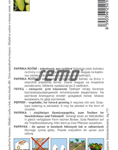 Semo Paprika mierne štiplavá ´PCR´
