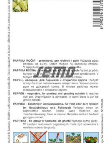 Semo Paprika ročná ´Kvadry F1´