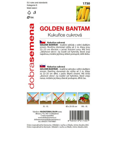 Dobrá semena Kukurica siata cukrová ´Golden Bantam´