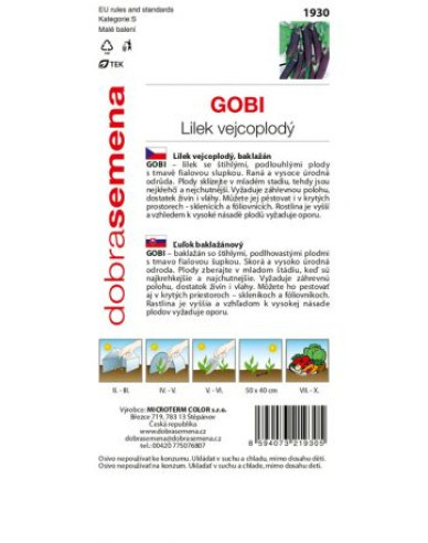 Dobrá semena Baklažán (Ľuľok baklažánový) ´Gobi´