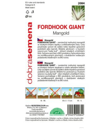 Dobrá semena Mangold ´Fordhook Giant Bio´