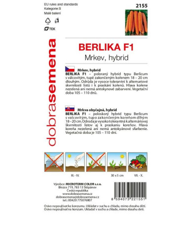 Dobrá semena Mrkva obyčajná ´Berlika F1´