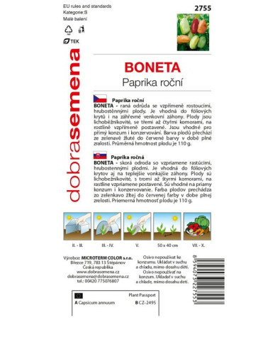 Dobrá semena Paprika ročná ´Boneta´