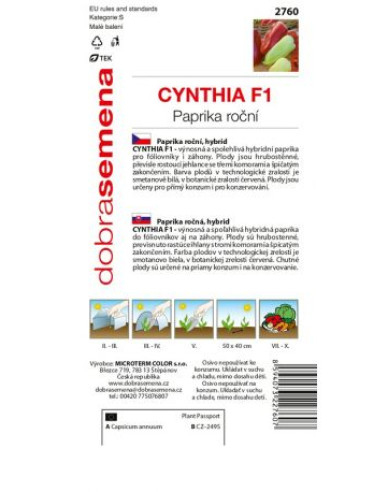 Dobrá semena Paprika ročná ´Cynthia F1´