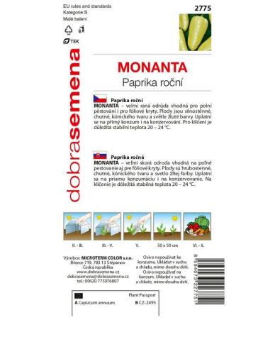 Dobrá semena Paprika ročná ´Monanta´