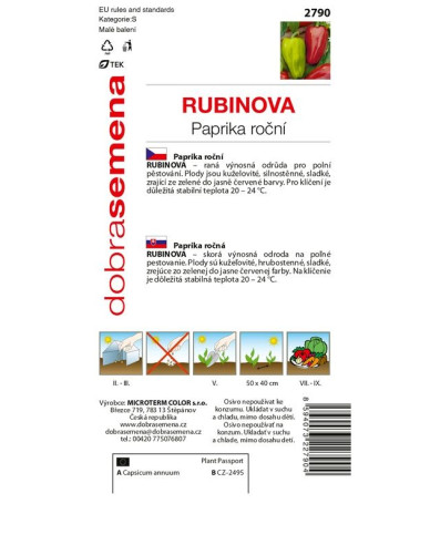 Dobrá semená Paprika ročná ´Rubinova´