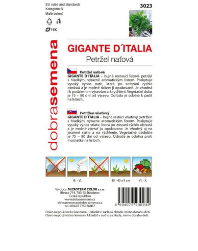Dobrá semena Petržlen záhradný vňaťový ´Gigante D´Italia´