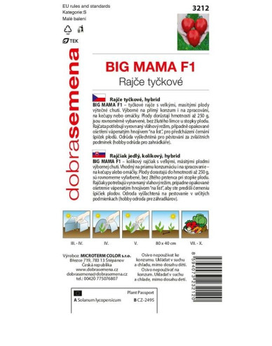 Dobrá semena Rajčiak kolíkový ´Big Mama´