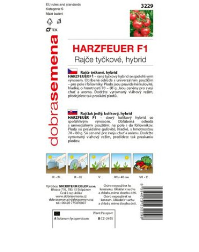 Dobrá semena Rajčiak kolíkový ´Harzfeuer F1´