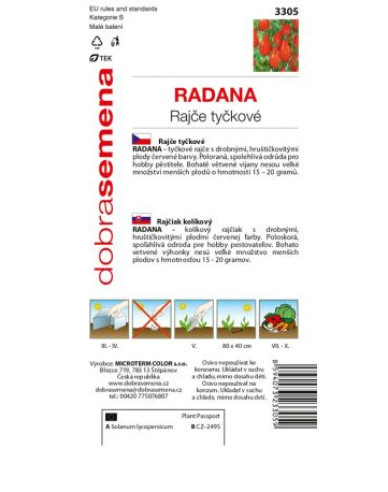 Dobrá semena Rajčiak kolíkový ´Radana´