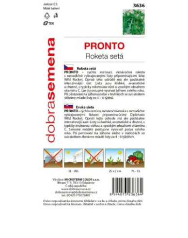 Dobrá semna Rukola úzkolistá ´Pronto´