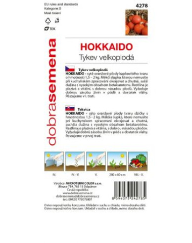 Dobrá semena Tekvica obrovská ´Hokkaido´
