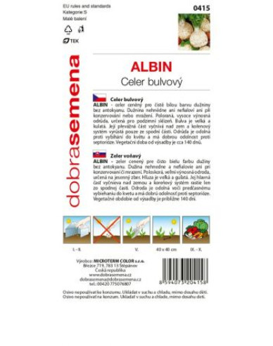 Dobrá semena Zeler buľvový ´Albin´