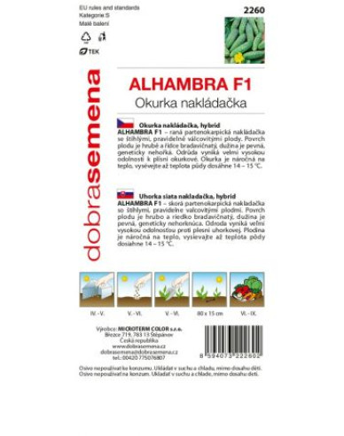 Dobrá semena Uhorka siata nakladačka ´Alhambra F1´
