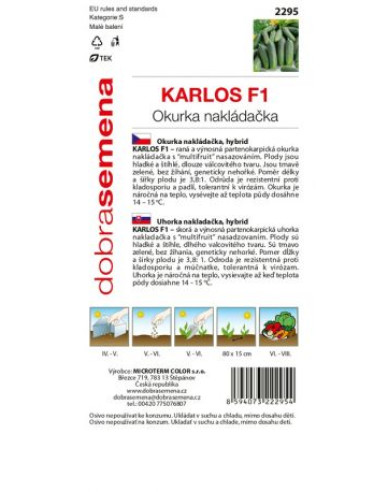 Dobrá semena Uhorka siata nakladačka ´Karlos F1´