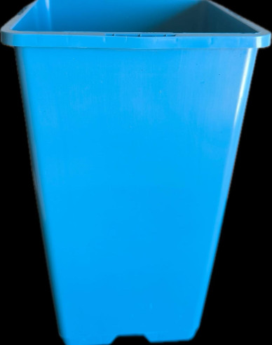 Kvetináč plastový vysoký štvorcový modrý 1,7l, 11 x 19 cm
