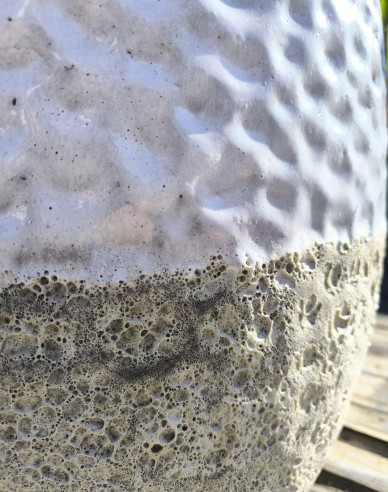 Kvetináč keramický L - biely dekor