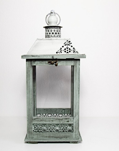 Lampáš drevený zelený