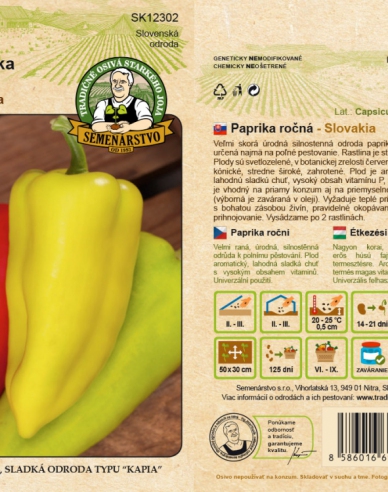 Semenárstvo Paprika ročná ´Slovakia´