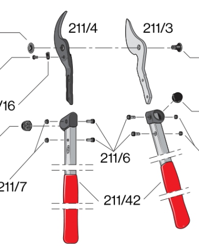 FELCO 211 - 60 Obojručné nožnice na konáre