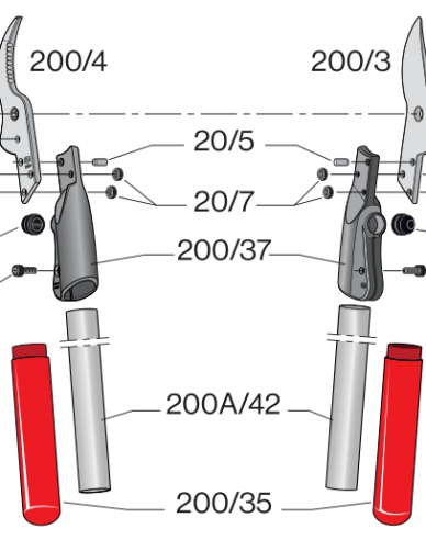 FELCO 200A-60 Obojručné nožnice na konáre