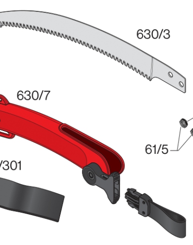 FELCO 630 Pílka so zahnutým plátom 33 cm