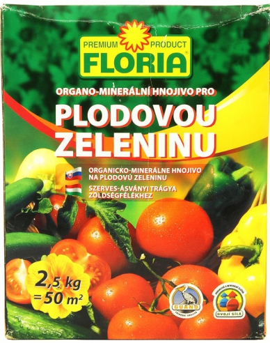 FLORIA Organicko – minerálne hnojivo na plodovú zeleninu 2,5kg