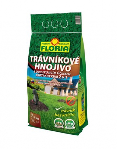 Floria Trávnikové hnojivo s účinkom proti krtkom 7,5kg